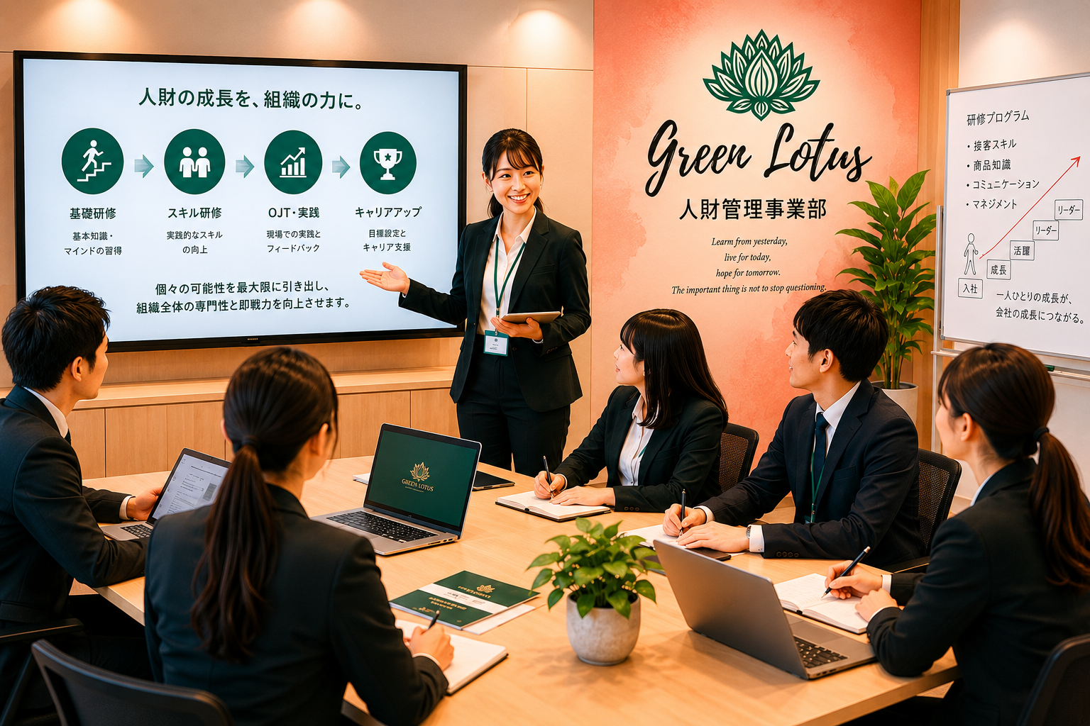 Green Lotus 人財管理事業部 研修・OJT風景