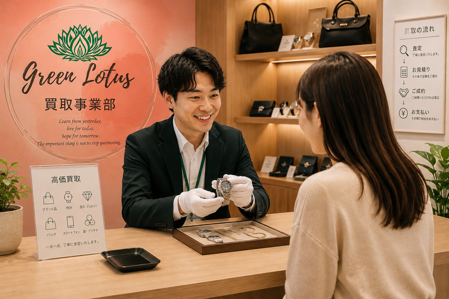 Green Lotus 買取り事業部 職人メンテナンス風景